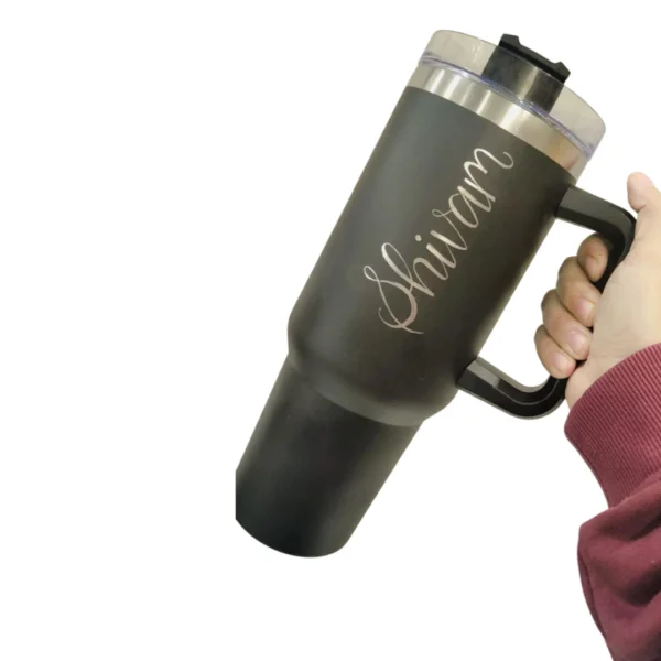 Black Customized Stanley Tumbler - Image 2
