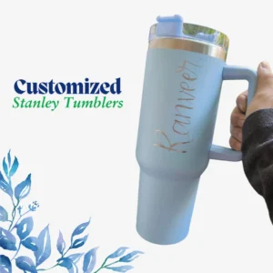 Blue Customized Stanley Tumbler