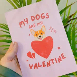 Dogs are my Valentine Notebook - Ruled