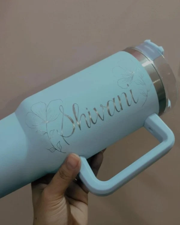 Blue Customized Stanley Tumbler - Image 3