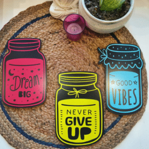 Wooden Quotes Stick-Ons (Set of 3)