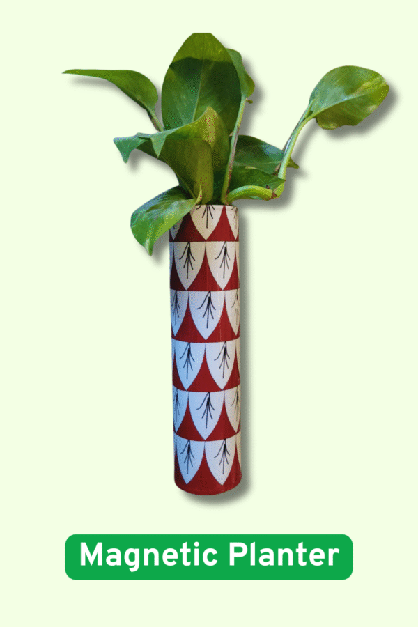 Red Zig-Zag Magnetic Planter - Image 3