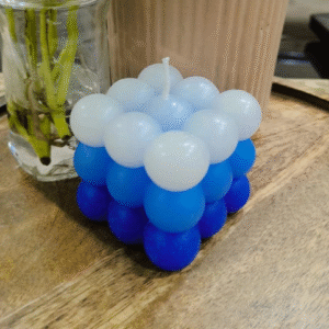 Blue Bubble Candle