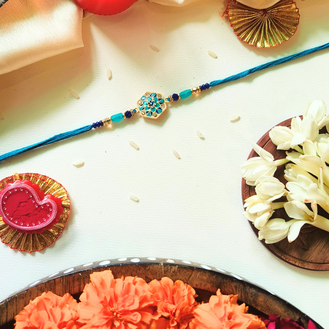 Blue Blossom Rakhi