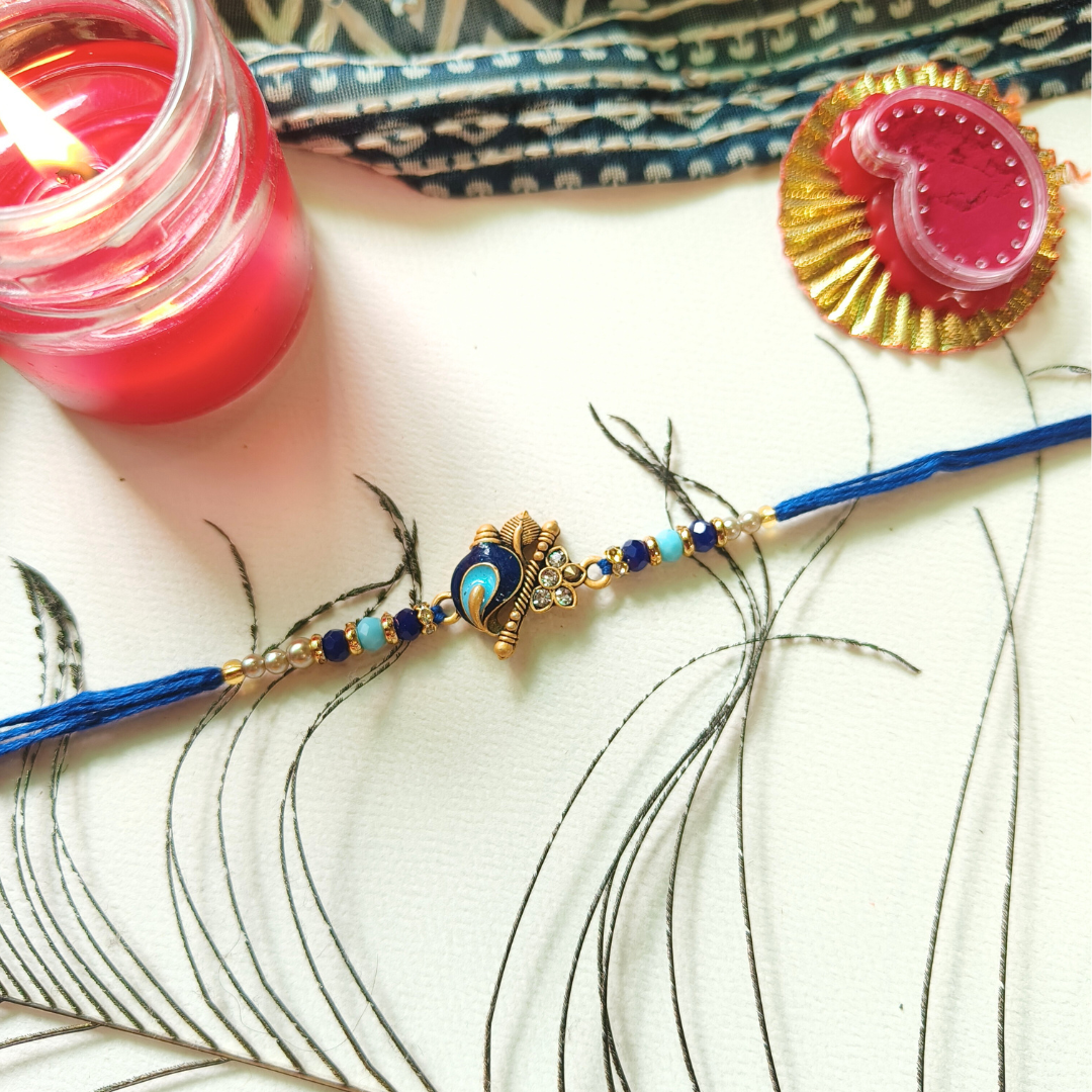 Blue Shankh Rakhi - Image 2