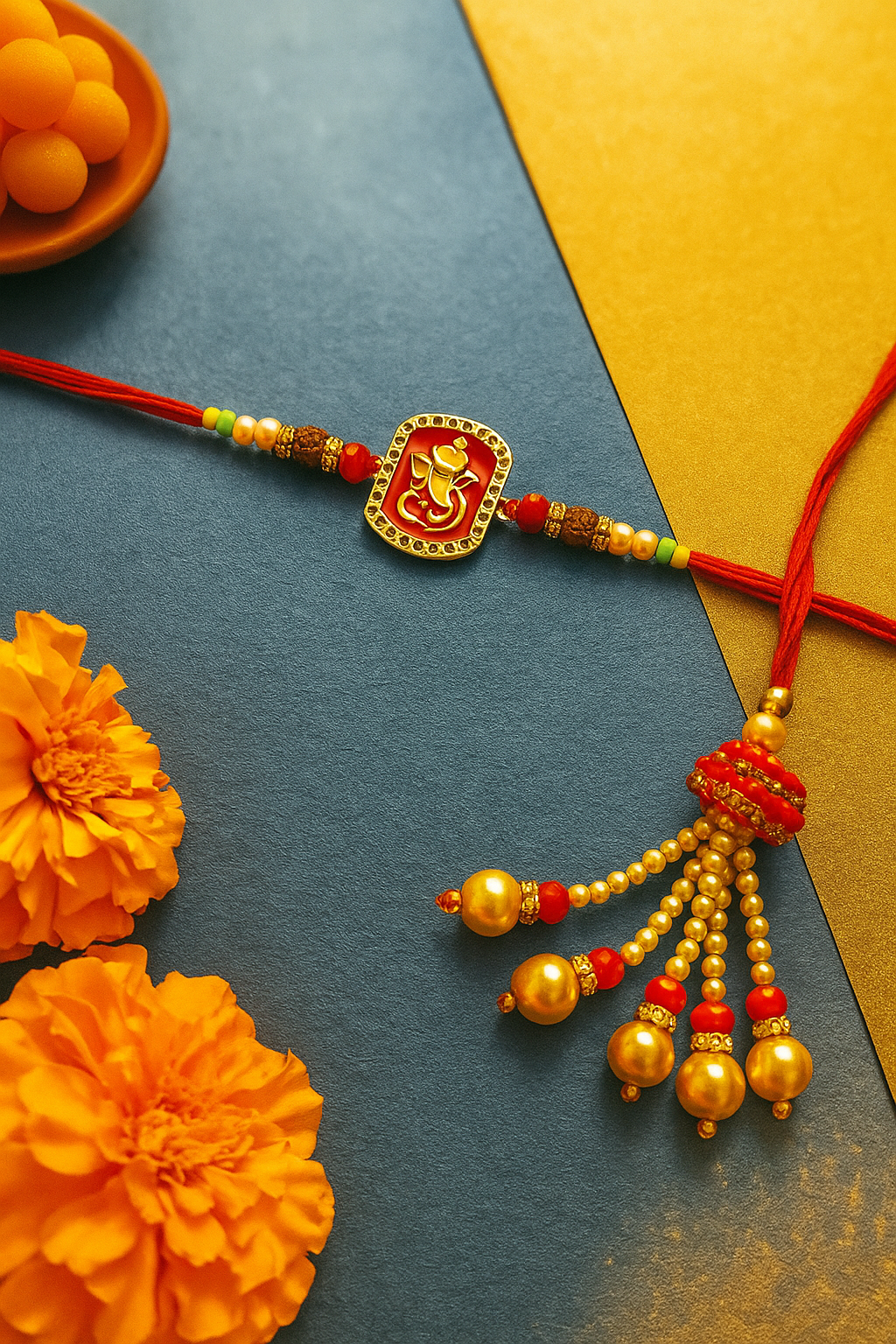 Ganesha Bhai-Bhabhi Rakhi Combo