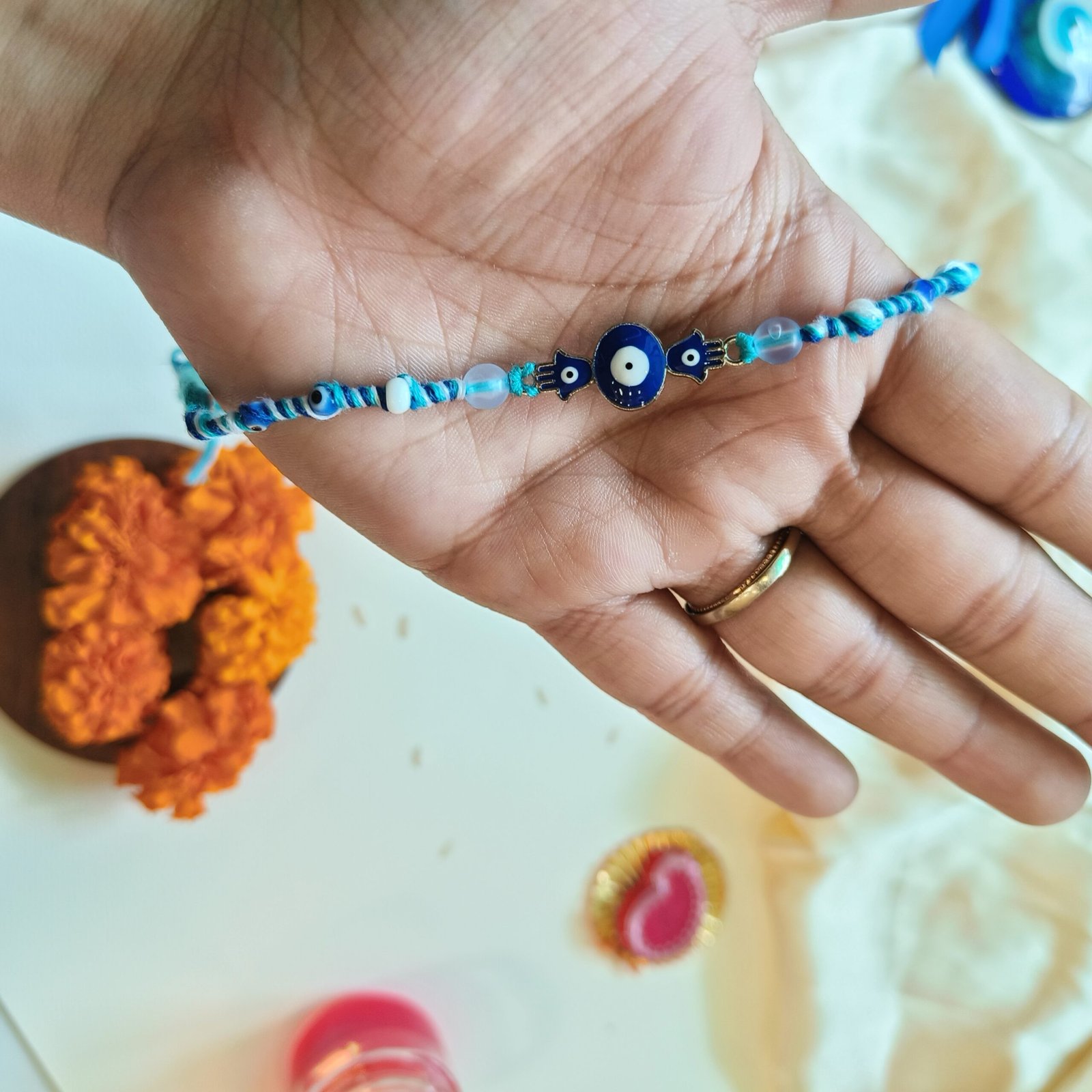Hamsa Evil Eye Rakhi - Image 5
