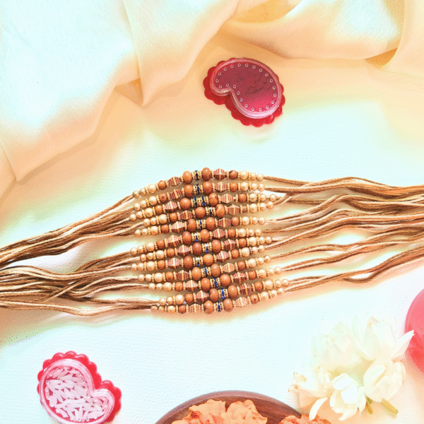 Sattva Rakhi – Chandan Beads Elegance - Image 2