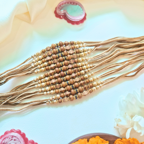 Sattva Rakhi – Chandan Beads Elegance - Image 3
