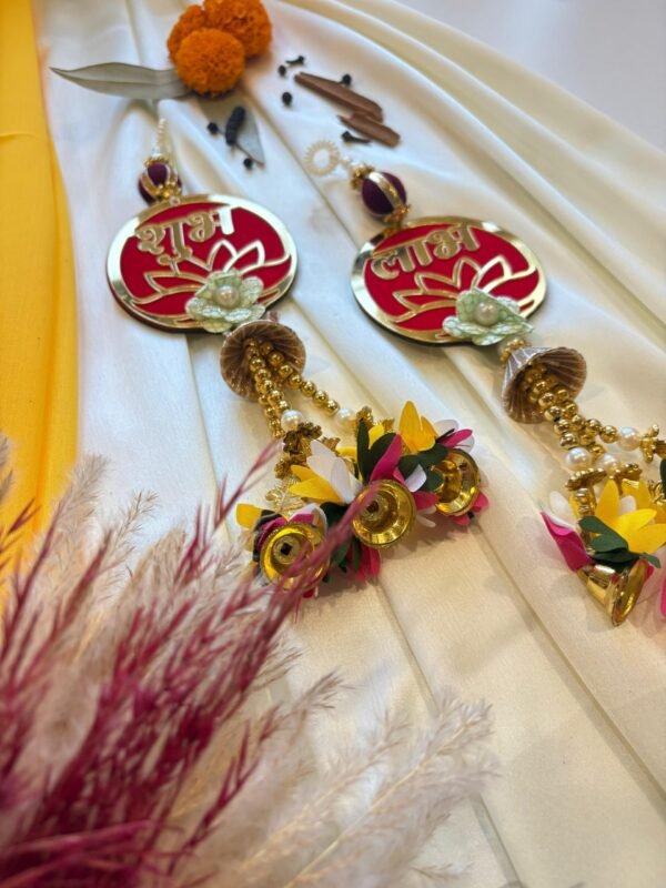 Auspicious Shubh Labh Floral Hanging - Image 2