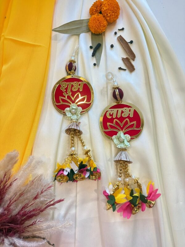 Auspicious Shubh Labh Floral Hanging