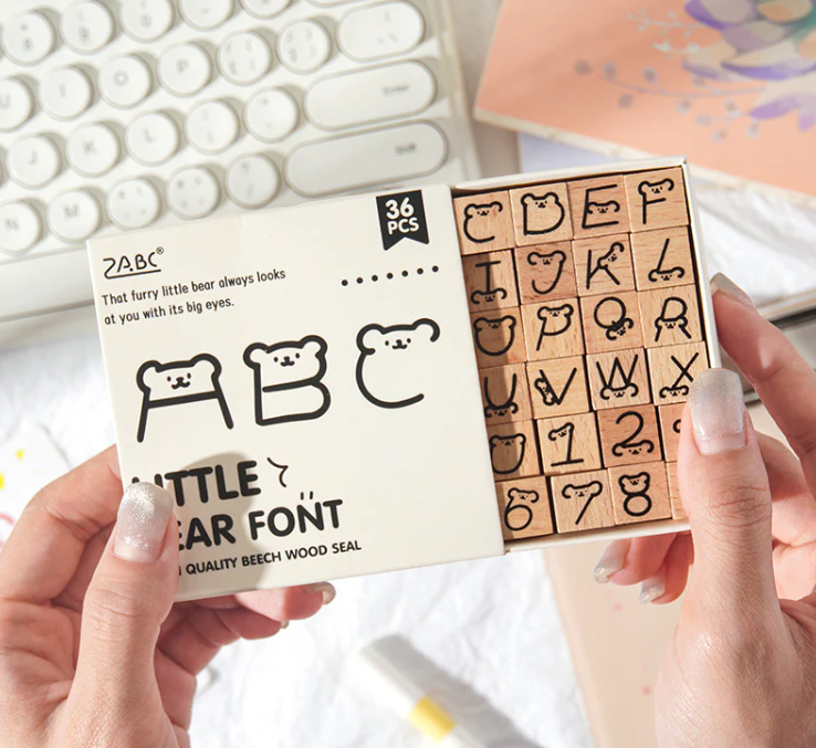 Wooden Cat Alphabet Stamps - Image 2