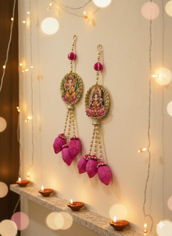 Laxmi-Ganesha Lotus Hanging - Image 3