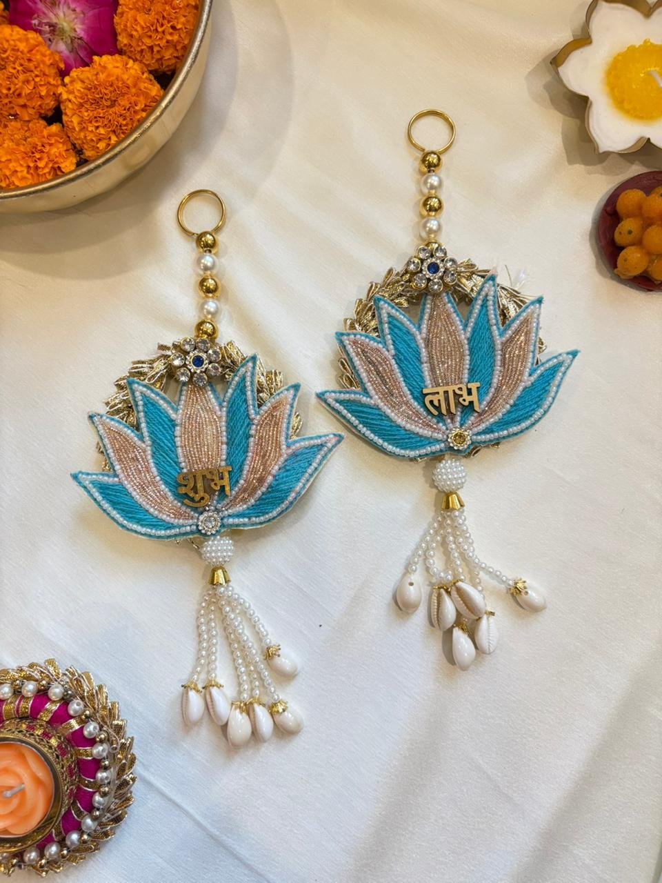 Blue Lotus Shubh Labh Hanging