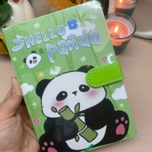 Cute Panda Magnetic Closure Notebook (Ruled)
