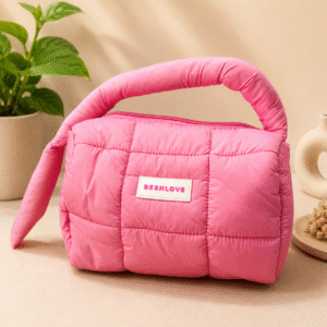 Cloudy Puffer Dark Pink Storage Pouch