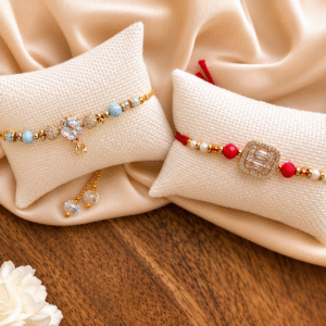 Crystal Charm Rakhi Combo